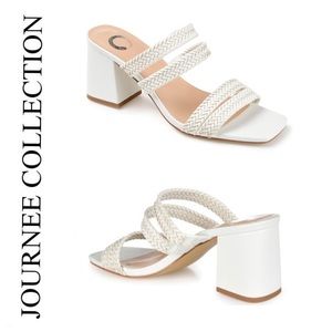 🐘 Journee Collection Braided Vegan Leather Sandal - Wide Width